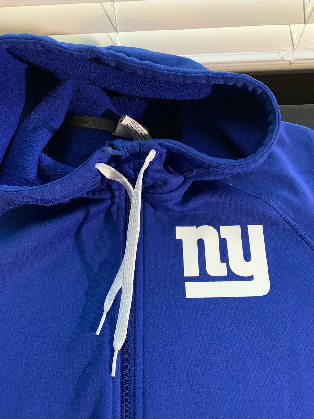 NFL Youth Cobalt Blue Hooded Zip-Up with White Logo